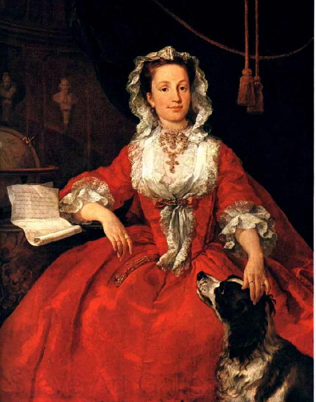 HOGARTH, William Portrait of Mary Edwards sf Norge oil painting art